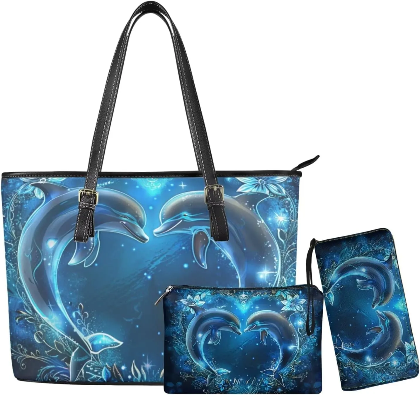 Fashion Handbags for Women Shoulder Bags Tote Satchel Hobo 3pcs