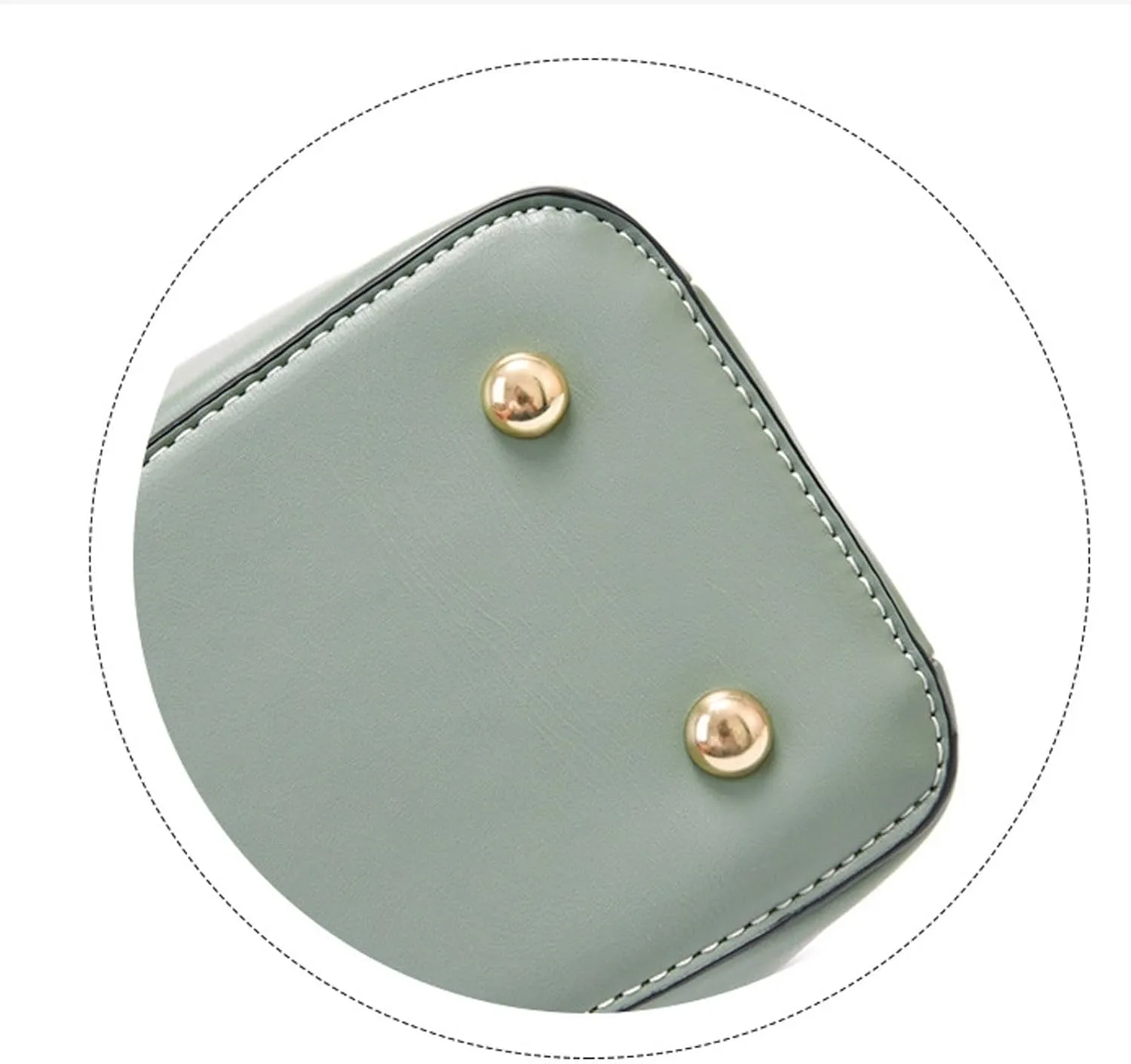 Fashionable And Versatile Women's Casual Bags Large Capacity Simple Solid Color Single Small Shoulder (Green, One Size)