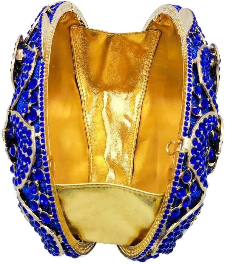Floral Big Diamond Crystal Women Evening Bags Clutch Wedding Purse Party Clutches