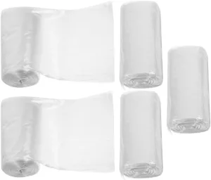 FRCOLOR 10 Rolls Flat Trash Bags White Plastic Garbage Bag Bathroom Kitchen Office Waste Basket Liners Garbage Bin Liners 1 Roll/30pcs