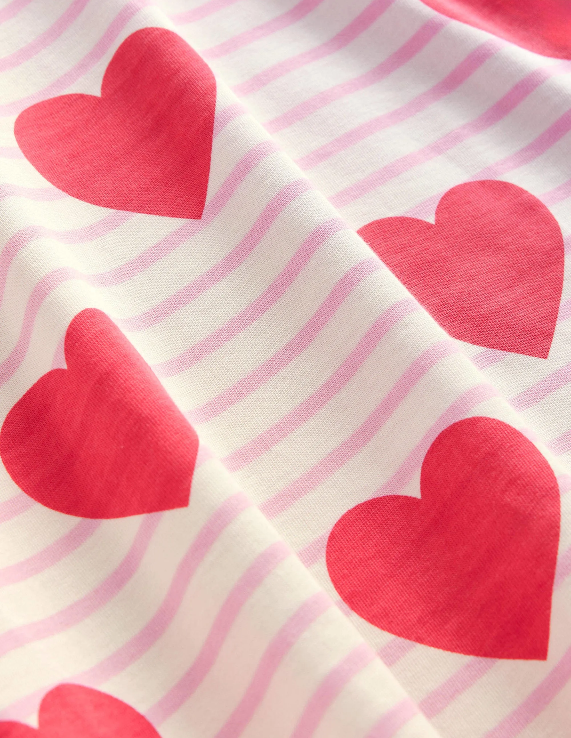 Fun Breton Dress-Poppy Red Stripe Heart