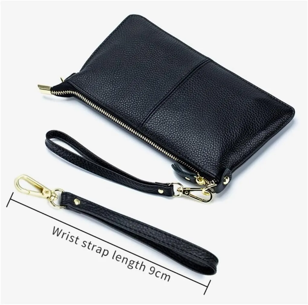 Genuine Leather Crossbody Bag for Women Wristlet Band Clutch Phone Small Handbags Ladies Totes