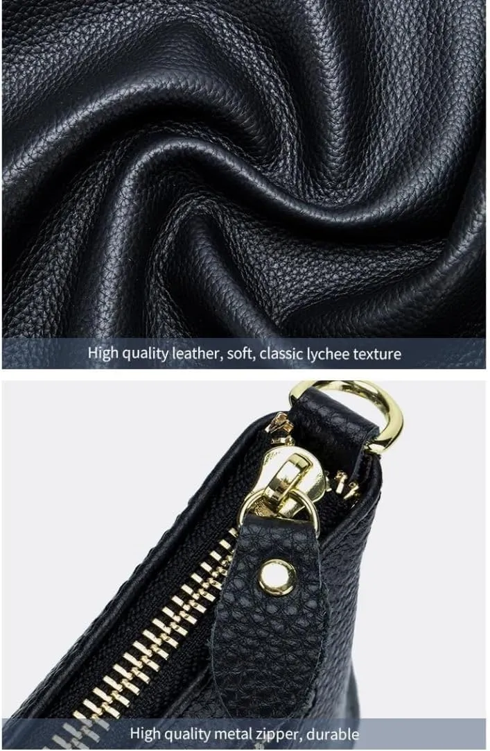 Genuine Leather Crossbody Bag for Women Wristlet Band Clutch Phone Small Handbags Ladies Totes