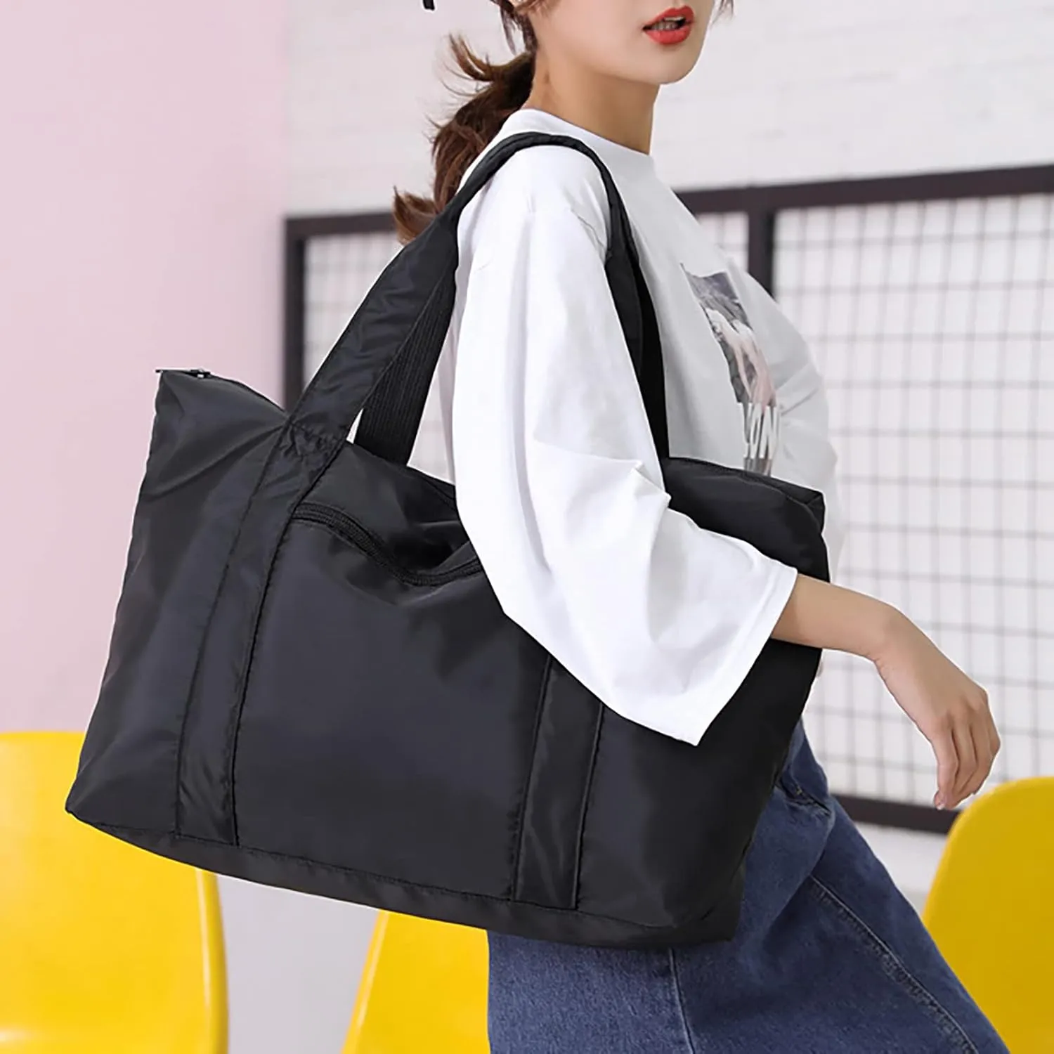 Genuine Leather Crossbody Bags for Women Large Casual Handbags for Work Dating Trendy Waterproof Cross Body Bags(Black)