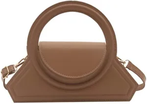 Genuine Leather Women's Shoulder Bags Retro Small Square Hobo Crossbody Handbag