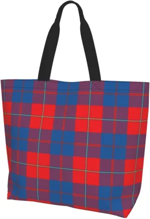Georgia Tartan Tote Bag For Women Weekender Travel Bag Reusable Grocery Bags Large Totes Handbags