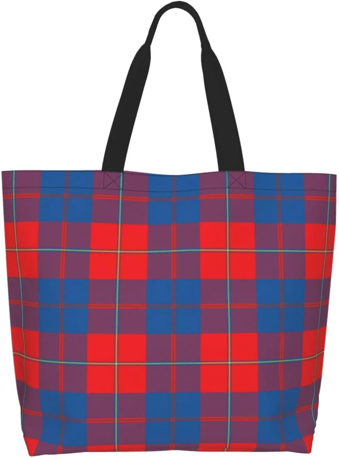 Georgia Tartan Tote Bag For Women Weekender Travel Bag Reusable Grocery Bags Large Totes Handbags