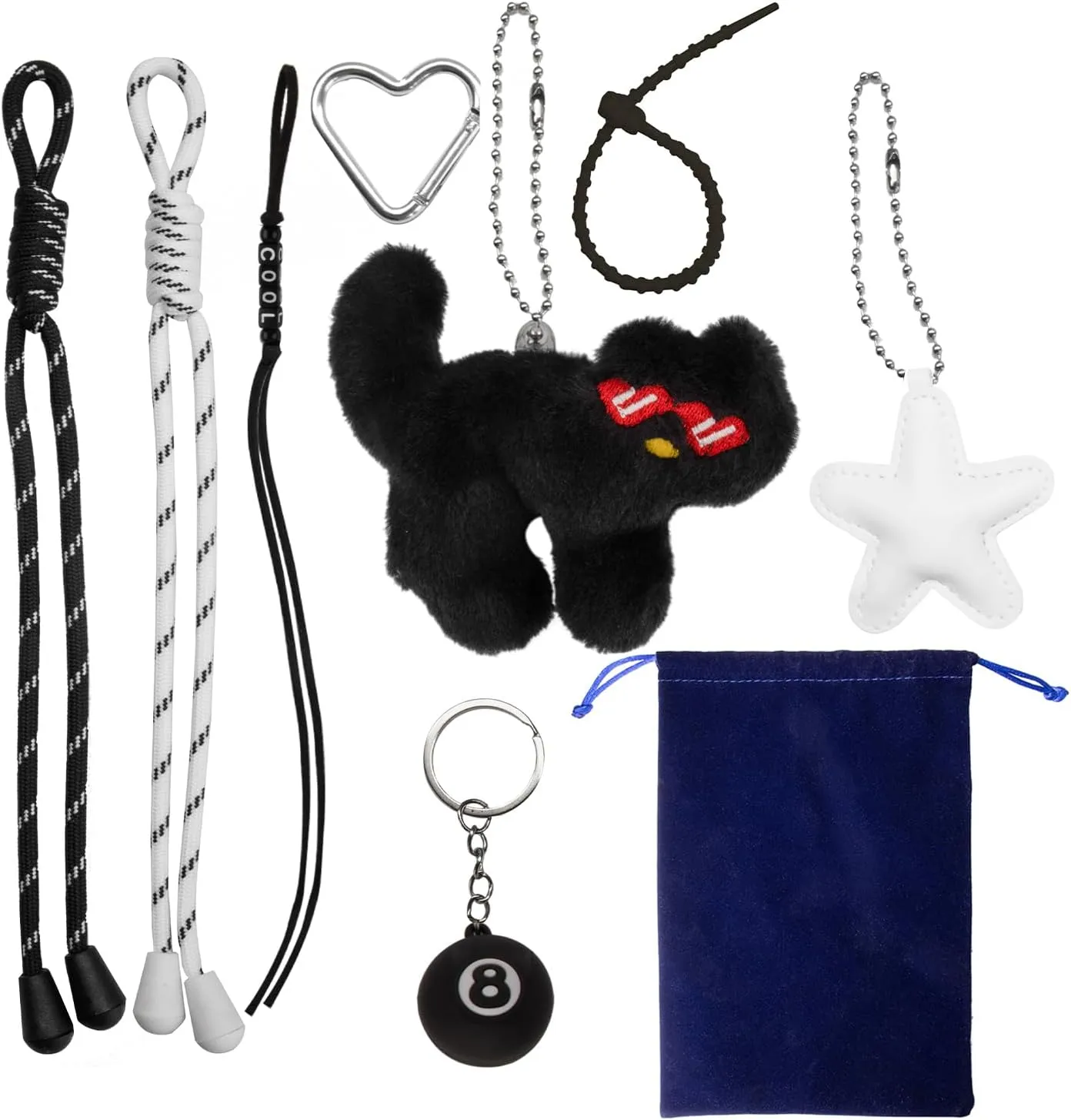 Georgie Porgy Bag Charms Keychains Handbag Accessories for Women Purse Backpack Sports Bag Pendant Cute Unique Gift for Girls