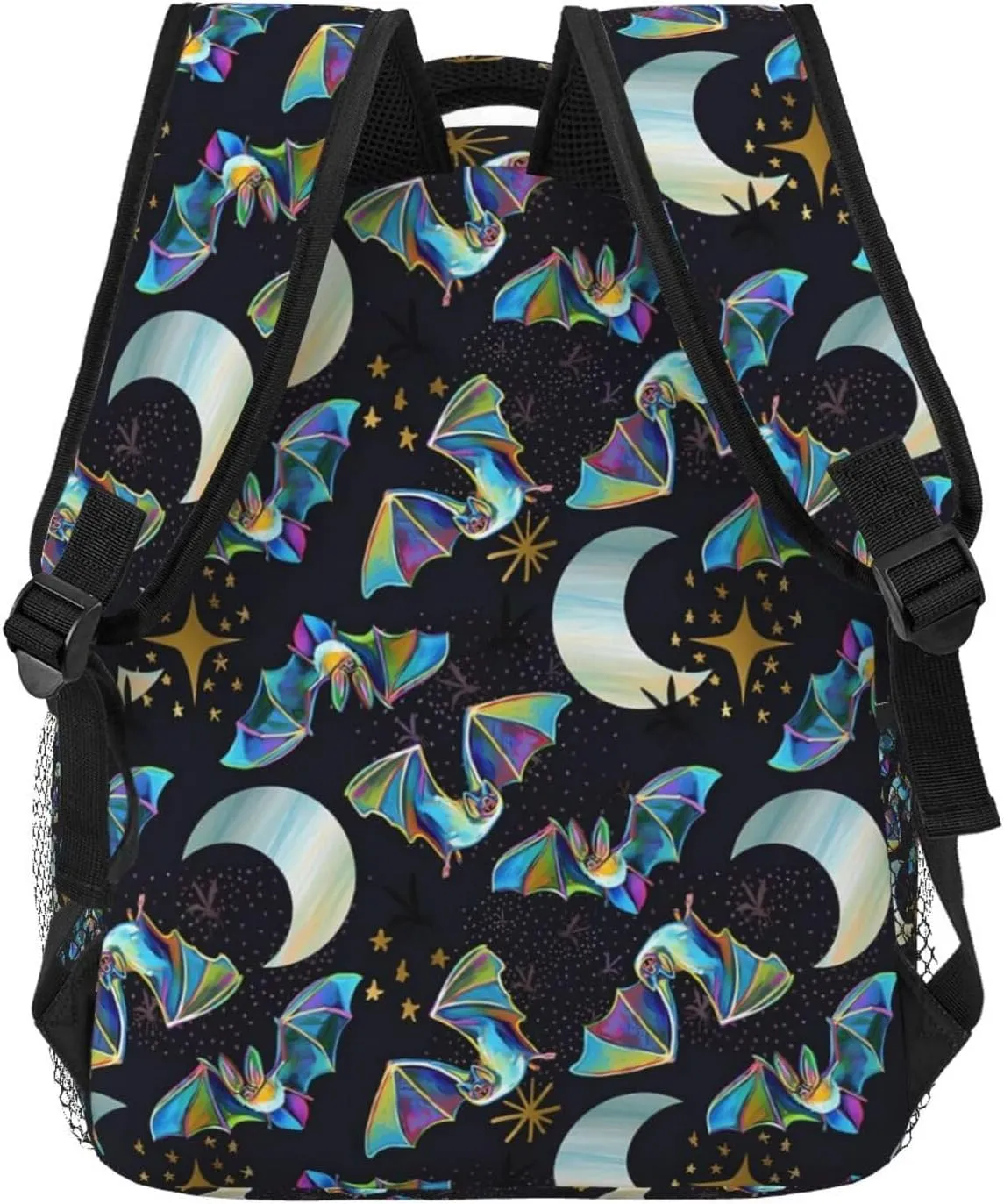 Gothic Goth Horror Backpack,Fashion Bat Pattern Daypack Computer Backpacks Bookbag for Men Women