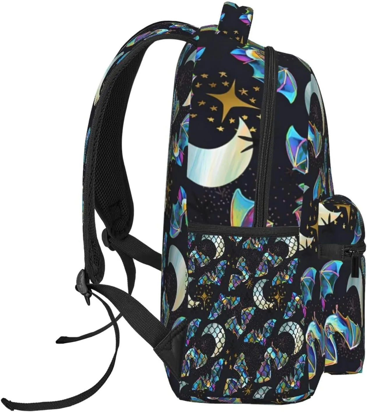 Gothic Goth Horror Backpack,Fashion Bat Pattern Daypack Computer Backpacks Bookbag for Men Women