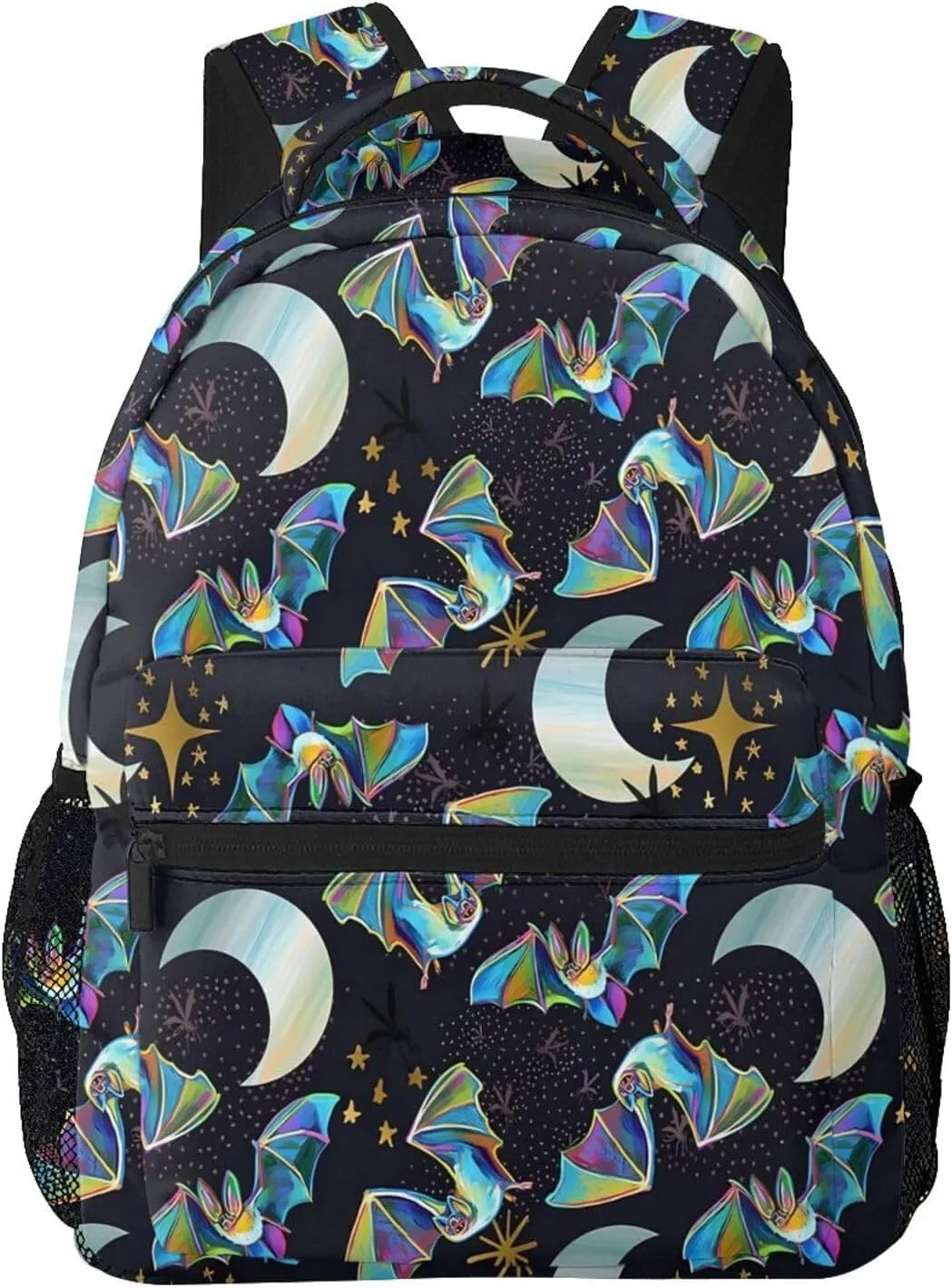 Gothic Goth Horror Backpack,Fashion Bat Pattern Daypack Computer Backpacks Bookbag for Men Women