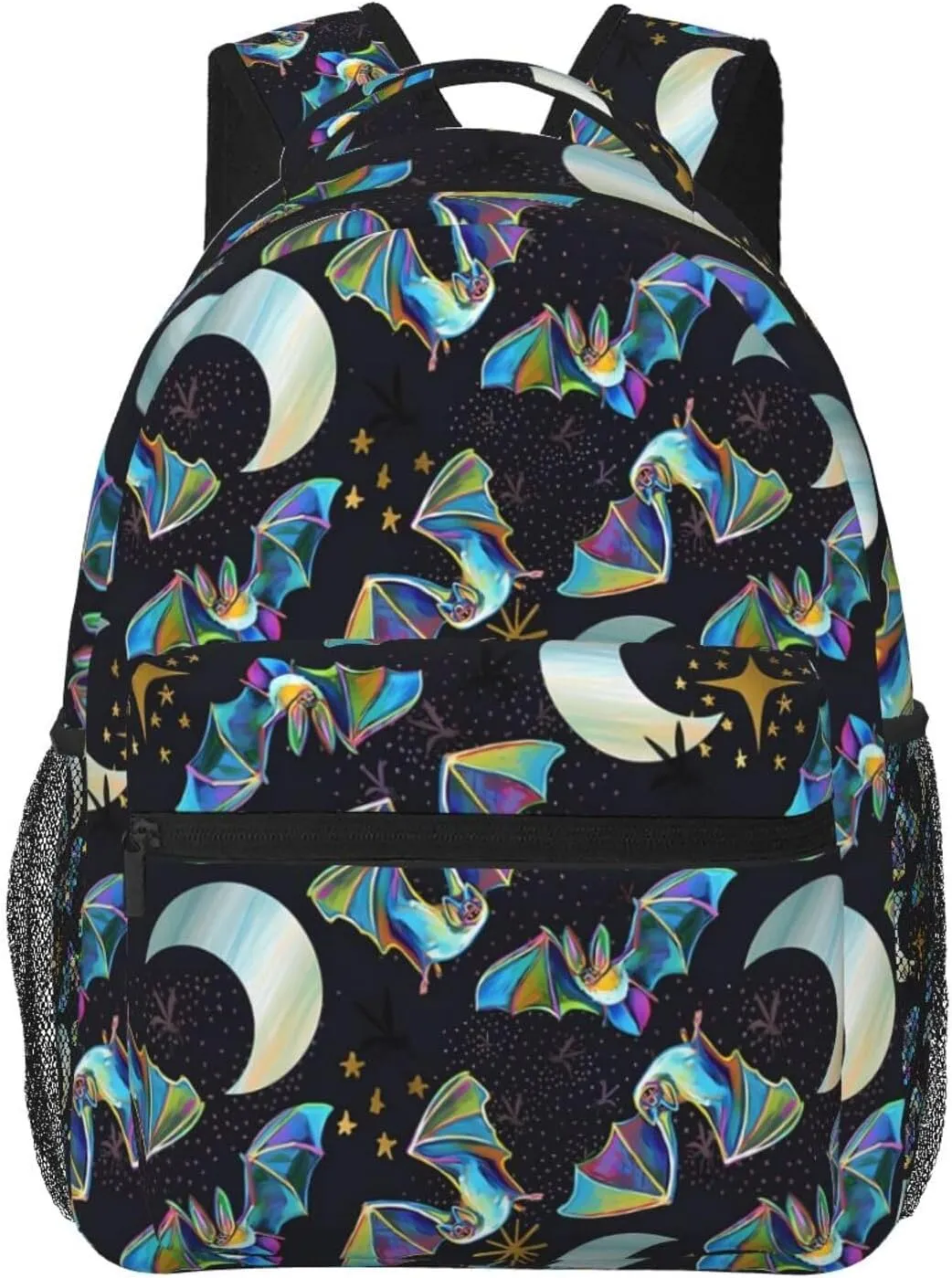 Gothic Goth Horror Backpack,Fashion Bat Pattern Daypack Computer Backpacks Bookbag for Men Women