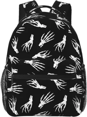 Gothic Goth Horror Backpack,Fashion Bat Pattern Daypack Computer Backpacks Bookbag for Men Women