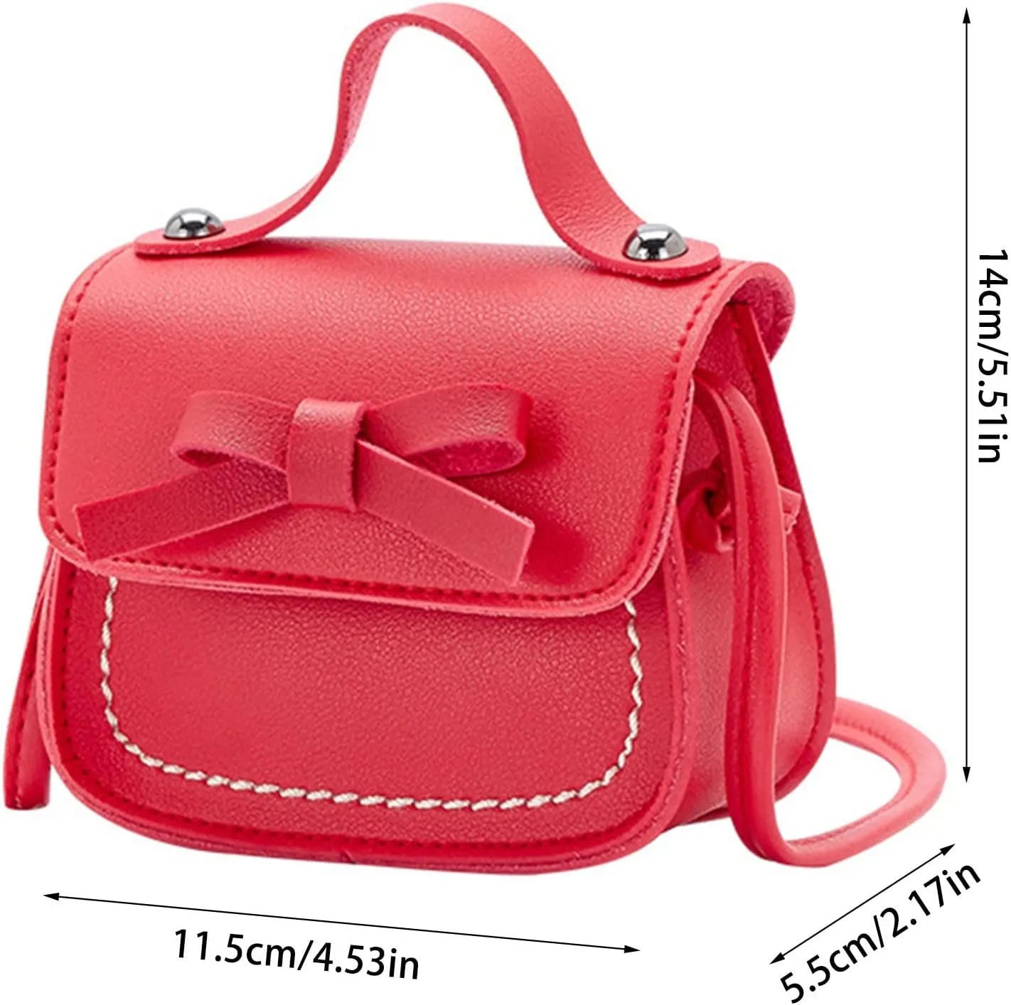 Handbag Under the Arm Purses Little Girl's Leather Shoulder Bag For Girls One Shoulder Bag Solid Color Mini