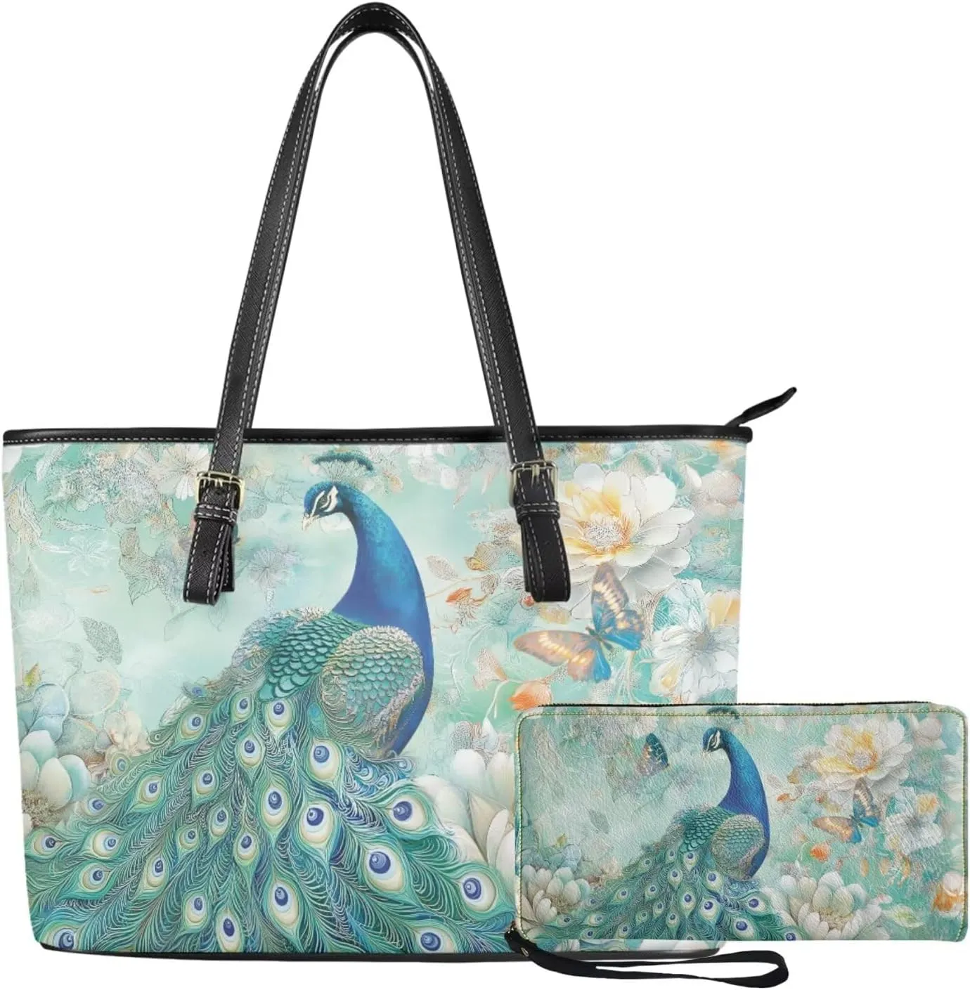 Handbags for Women Shoulder Bags Tote Satchel Hobo 2pcs Purse Set