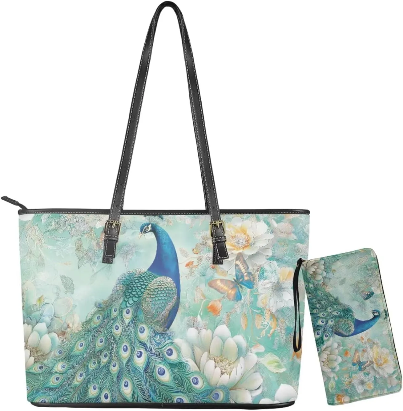 Handbags for Women Shoulder Bags Tote Satchel Hobo 2pcs Purse Set