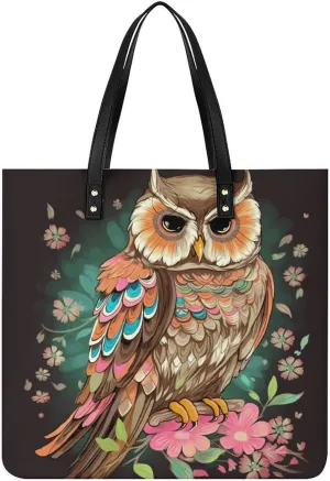 Handbags for WomenAnime OwlTrendy Vegan Leather Hobo Handbags,Women's Soft Bucket Bag For Women - Ladies Handbags For Work, Travel, Casual Use,Birthday Gifts