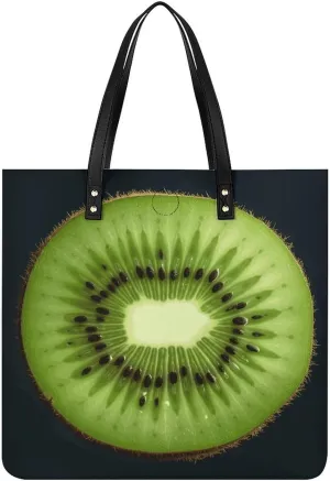Handbags for WomenKiwi SliceTrendy Vegan Leather Hobo Handbags,Women's Soft Bucket Bag For Women - Ladies Handbags For Work, Travel, Casual Use,Birthday Gifts