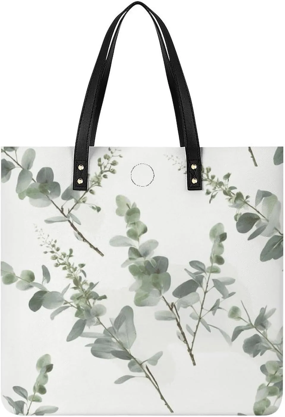 Handbags for WomenWhite Natural Greenery TwigTrendy Vegan Leather Hobo Handbags,Women's Soft Bucket Bag For Women - Ladies Handbags For Work, Travel, Casual Use,Birthday Gifts