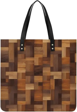 Handbags for WomenWoodTrendy Vegan Leather Hobo Handbags,Women's Soft Bucket Bag For Women - Ladies Handbags For Work, Travel, Casual Use,Birthday Gifts