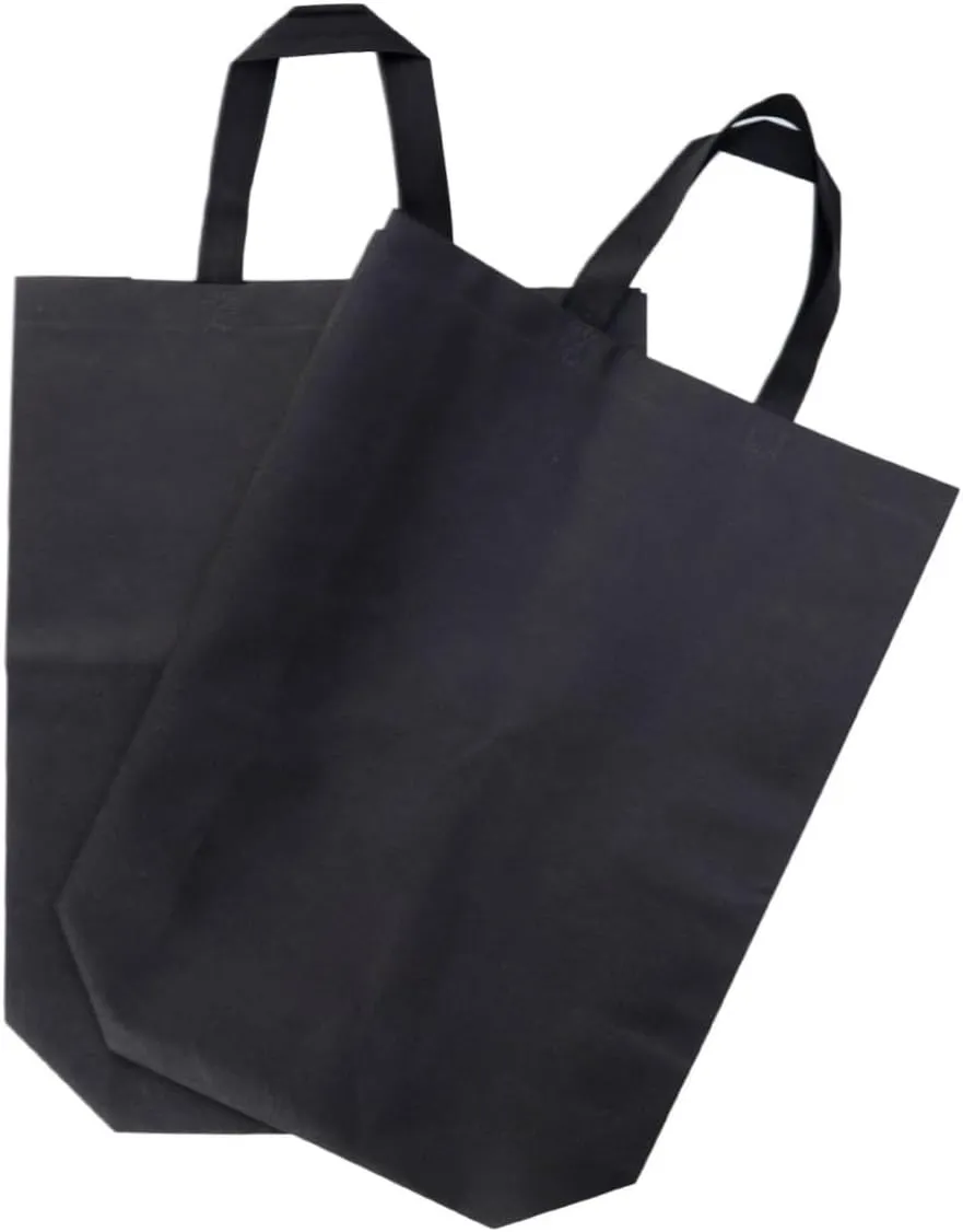 IMIKEYA 2pcs Non Woven Fabric Foldable Shopping Bag Heavy Duty Large Capacity Handbag for Grocery Storage Reusable and Washable for Work Events