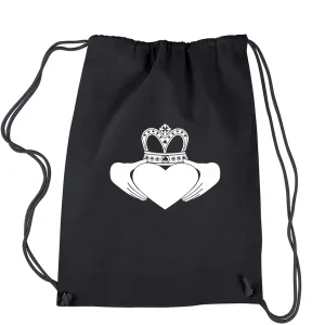 Irish Claddagh St Patricks Day Drawstring Backpack