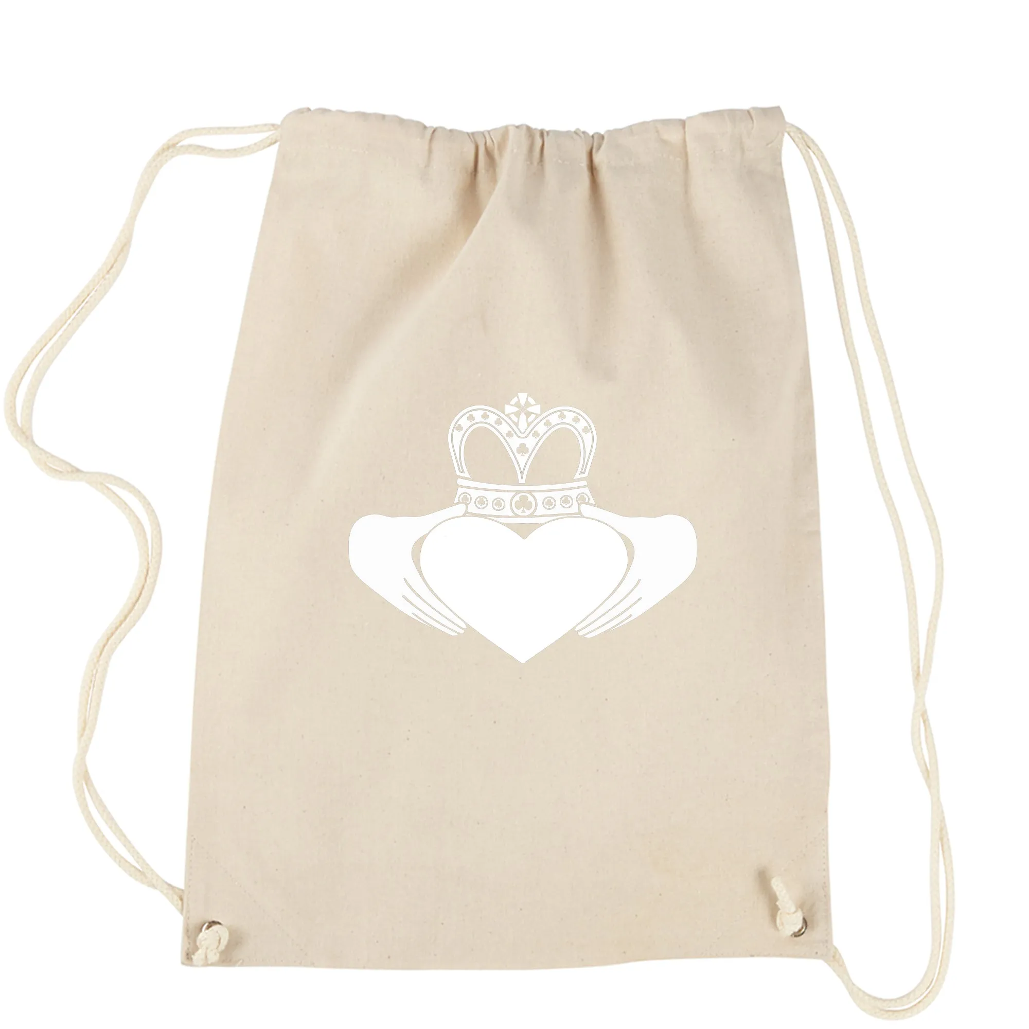 Irish Claddagh St Patricks Day Drawstring Backpack