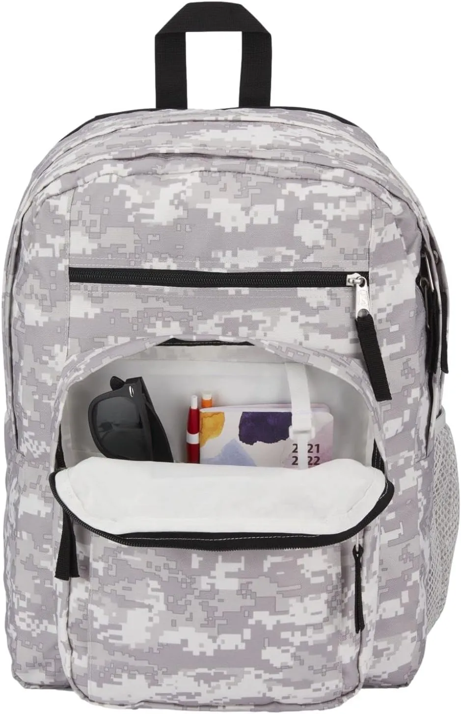 JanSport Laptop Backpack - Computer Bag with 2 Compartments, Ergonomic Shoulder Straps, 15 Laptop Sleeve, Haul Handle - Book Rucksack - 8 Bit Camo