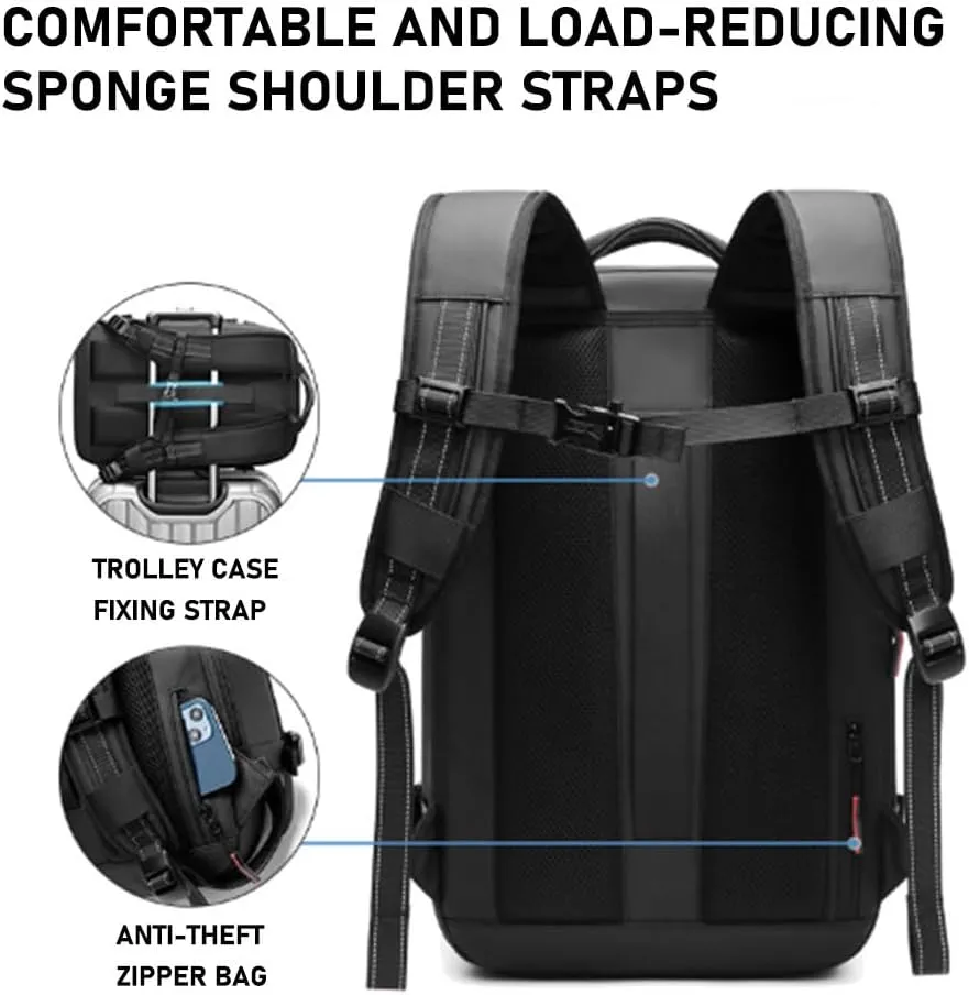 Jet Pack Pro Travel, Airback Backpack,Travel Smart With Vacuum Compression & Waterproof Design(Black-No Air pump)