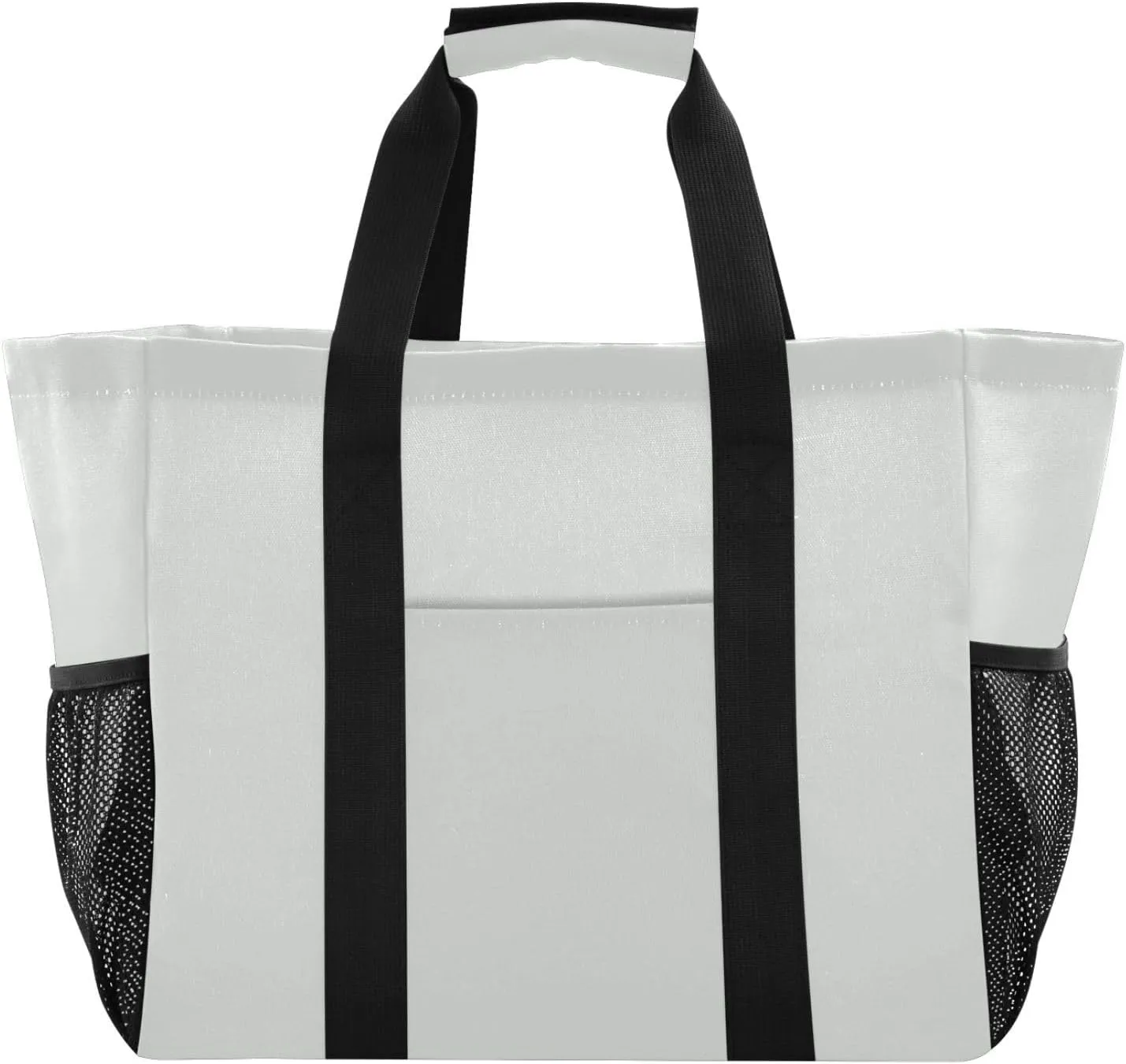 JUNZAN Teal Large Utility Tote Bag Collapsable Beach Bag Waterproof Reusable Grocery Bags with Handles Laundry Tote Bag