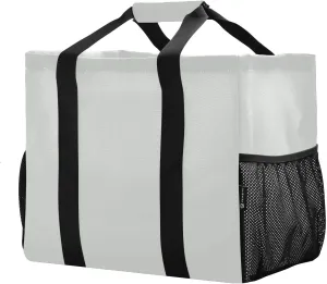 JUNZAN Teal Large Utility Tote Bag Collapsable Beach Bag Waterproof Reusable Grocery Bags with Handles Laundry Tote Bag