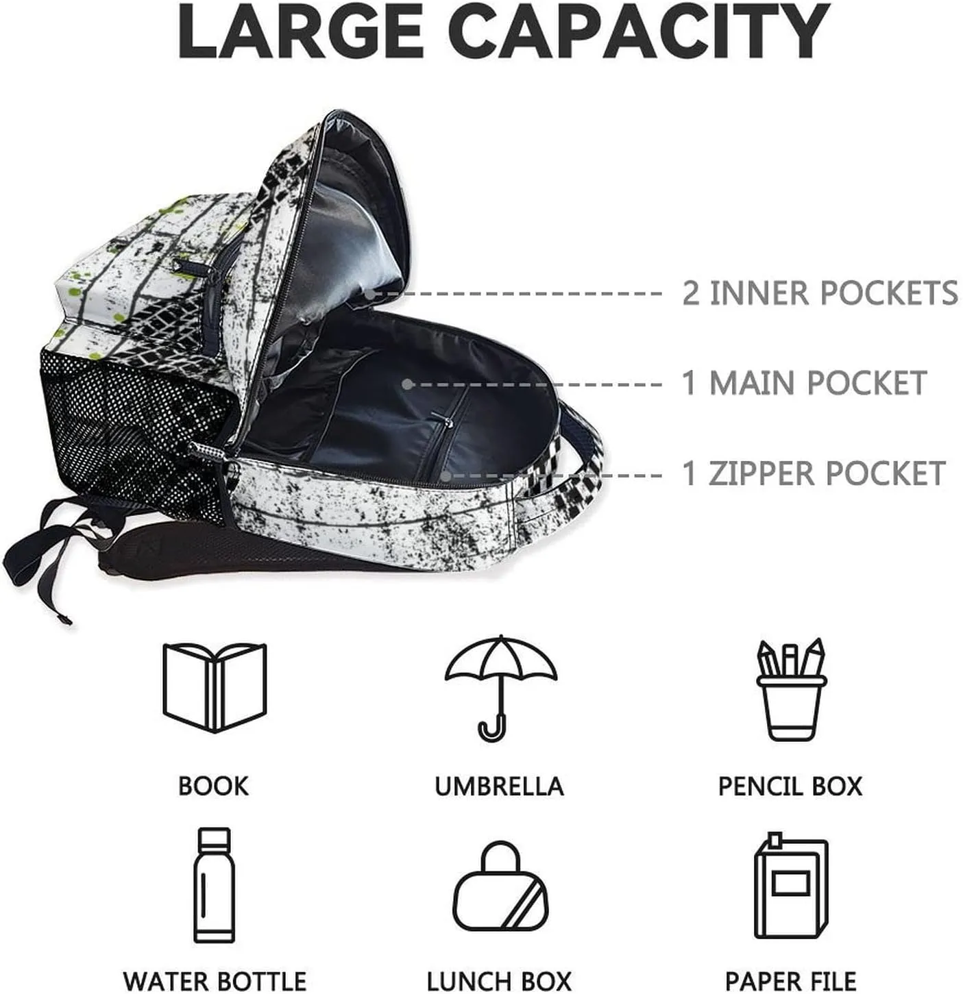 Kids Backpack for Kindergarten, 17 Inch Funny Truck Backpacks for Boys, Green Large Capacity Bookbag for Middle School