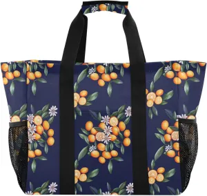 KLL Beach Totes Bags with Handles Collapsable With Pockets Grocery Bags Reusable