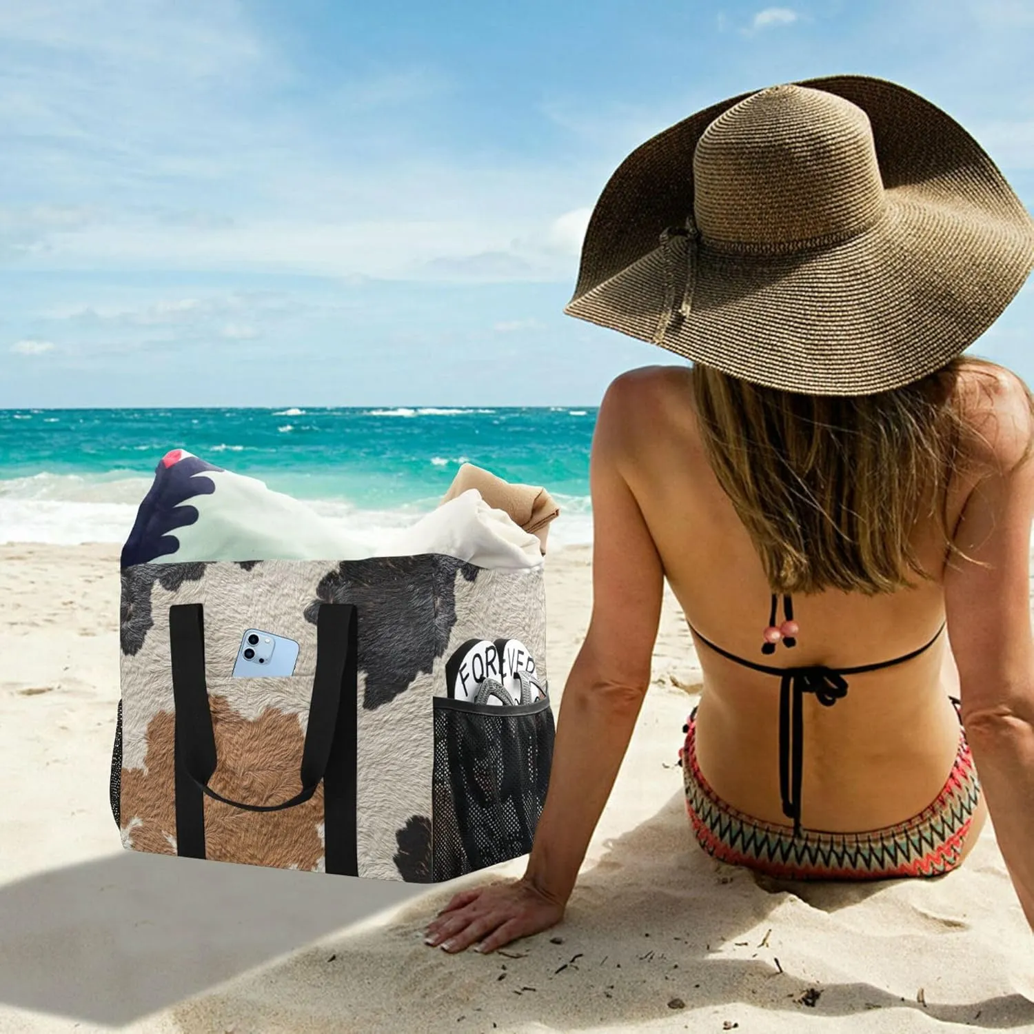 KLL Large Beach Bag with Handles Foldable Waterproof Laundry Bag