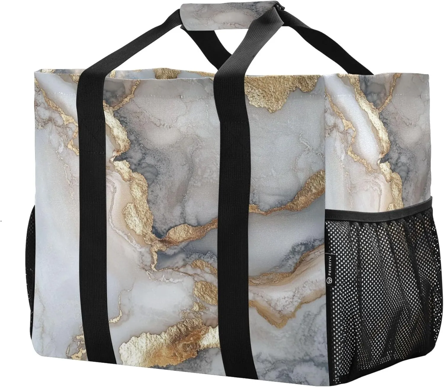 KLL Tote Bag For Beach with Handles Collapsable Waterproof Car Tote