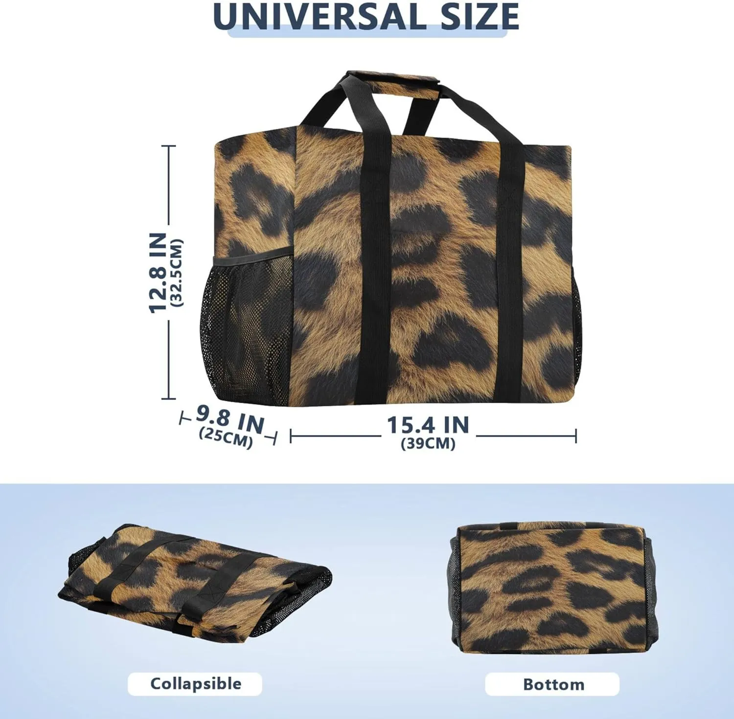 KLL Utility Bag For Trunk with Handles Collapsable Waterproof Reusable Shopping Bags