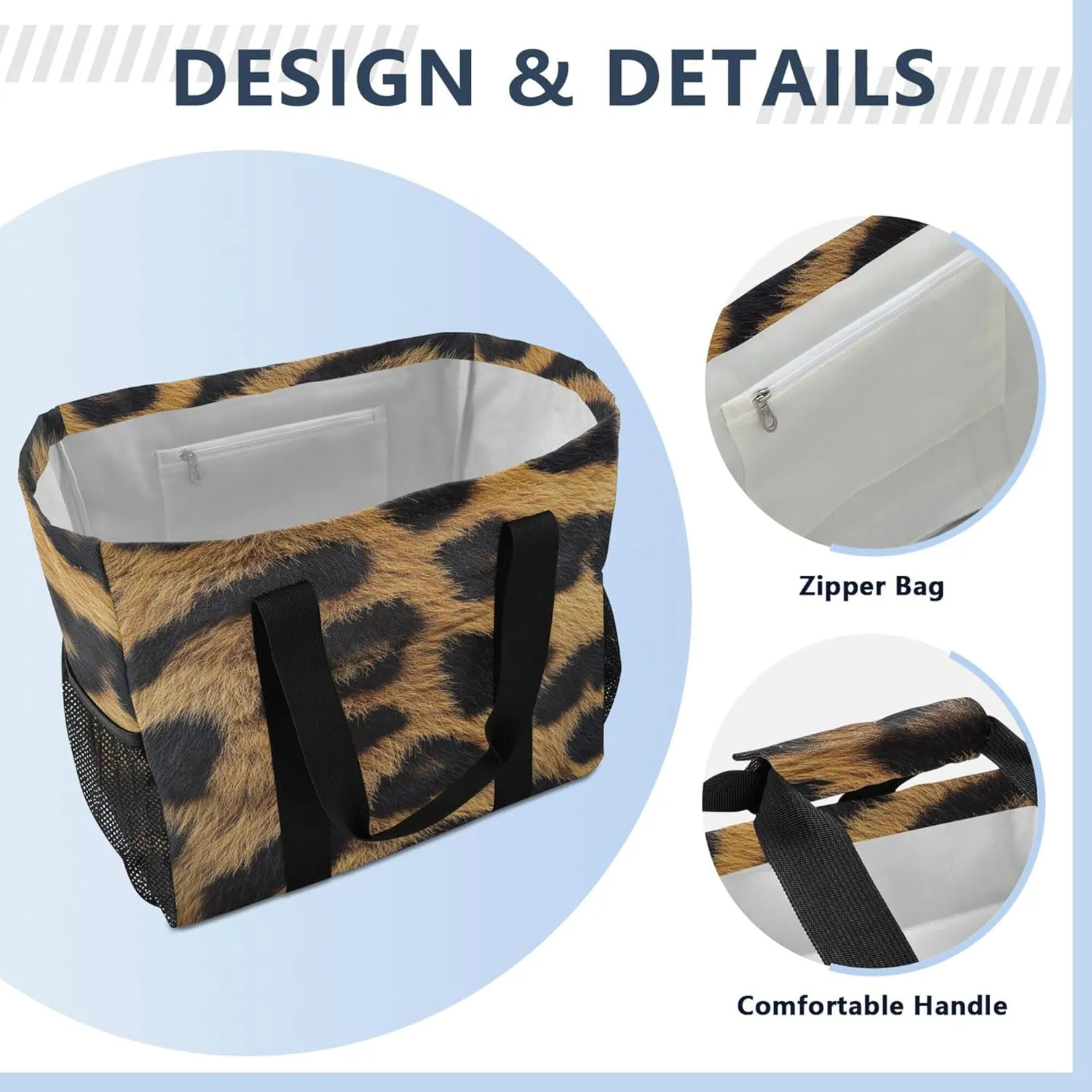 KLL Utility Bag For Trunk with Handles Collapsable Waterproof Reusable Shopping Bags