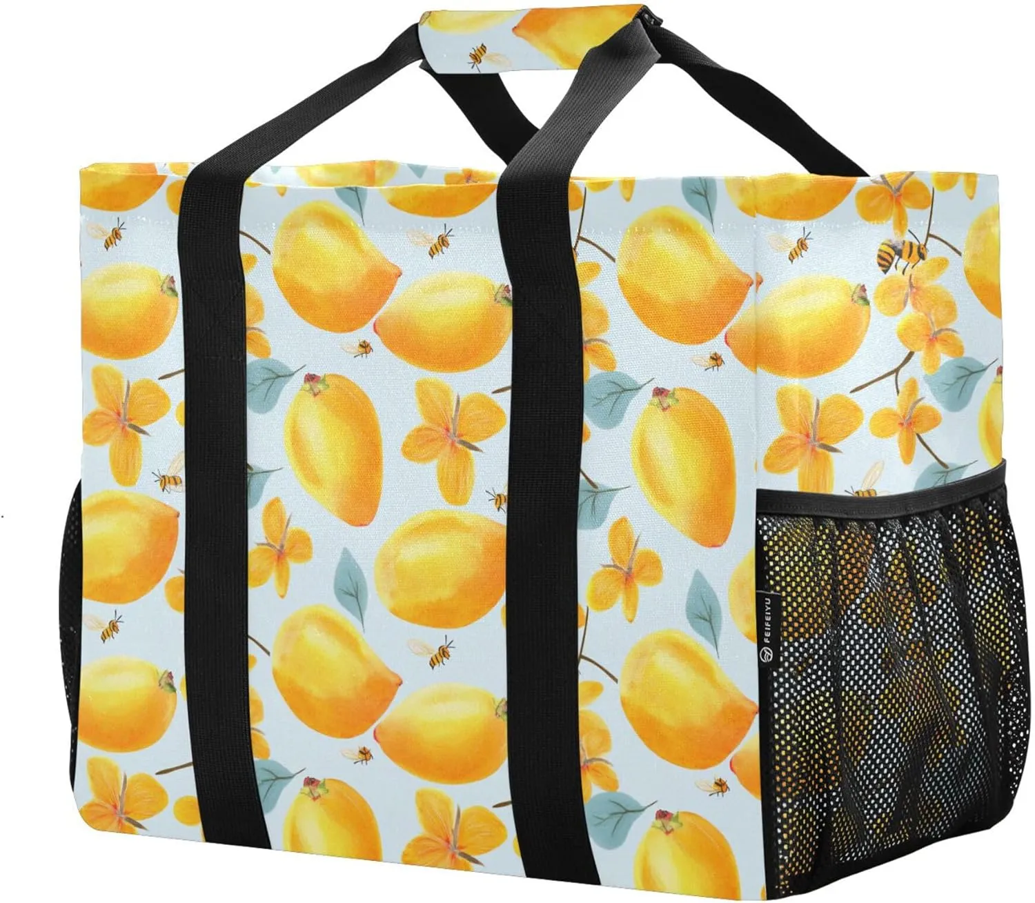 KLL Utility Bags And Totes with Handles Collapsable Waterproof Reusable Grocery Bag