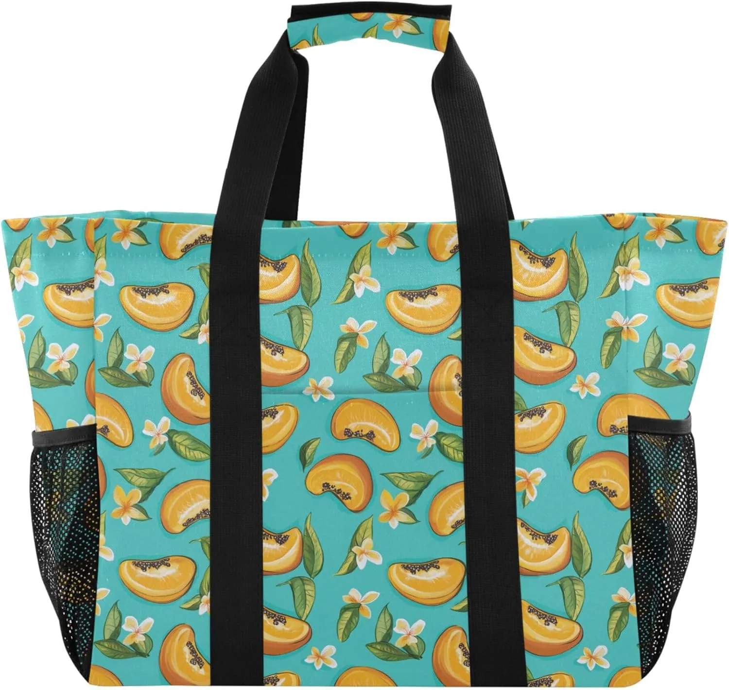 KLL Utility Bags And Totes with Handles Collapsable Waterproof Reusable Grocery Bag