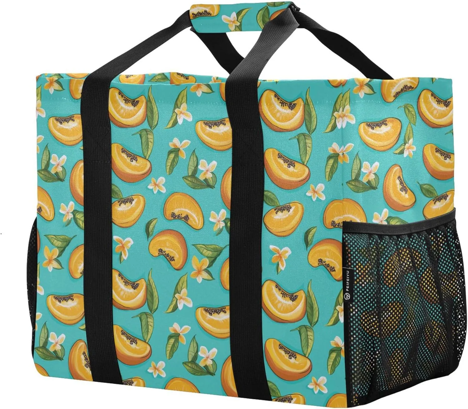 KLL Utility Bags And Totes with Handles Collapsable Waterproof Reusable Grocery Bag