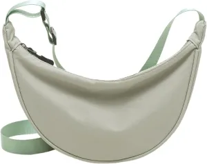 Ladies Simple Solid Colour Nylon Crossbody Bag Dumpling Bag Lightweight Small Satchel Underarm Bag (Green, One Size)