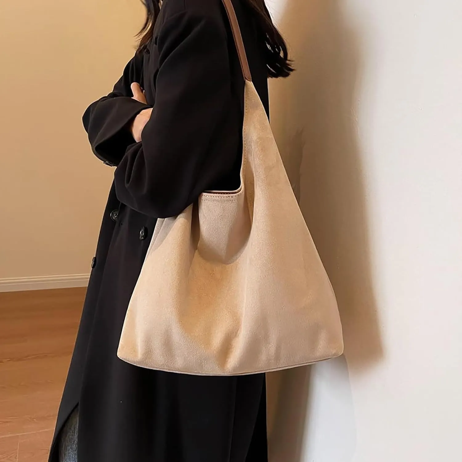 Large Messenger Bag Tote Bags For Women Work Bags Suede Slouchy Bag Handbag Tote Handbag