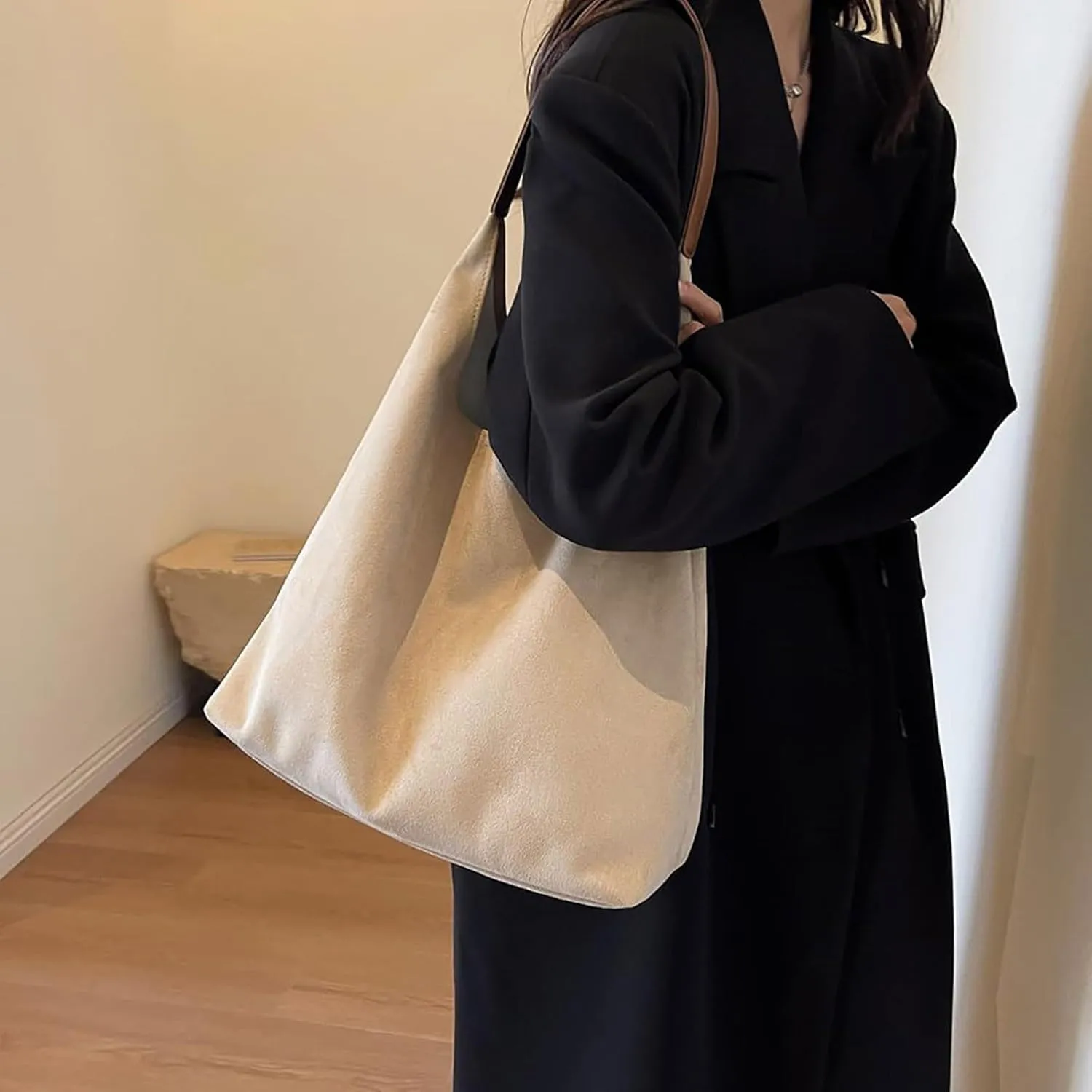 Large Messenger Bag Tote Bags For Women Work Bags Suede Slouchy Bag Handbag Tote Handbag