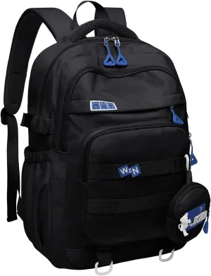 Leaper Water-resistant Laptop Backpacks for Women Backpack College Bag Travel Satchel Black