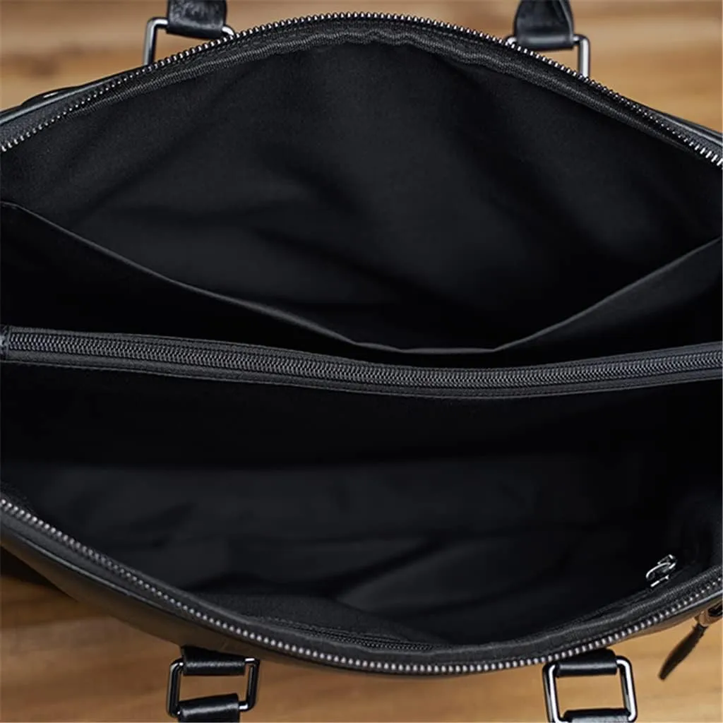 Leather Briefcase Men Bag Business Handbag Male Laptop Shoulder Bags Men Briefcase