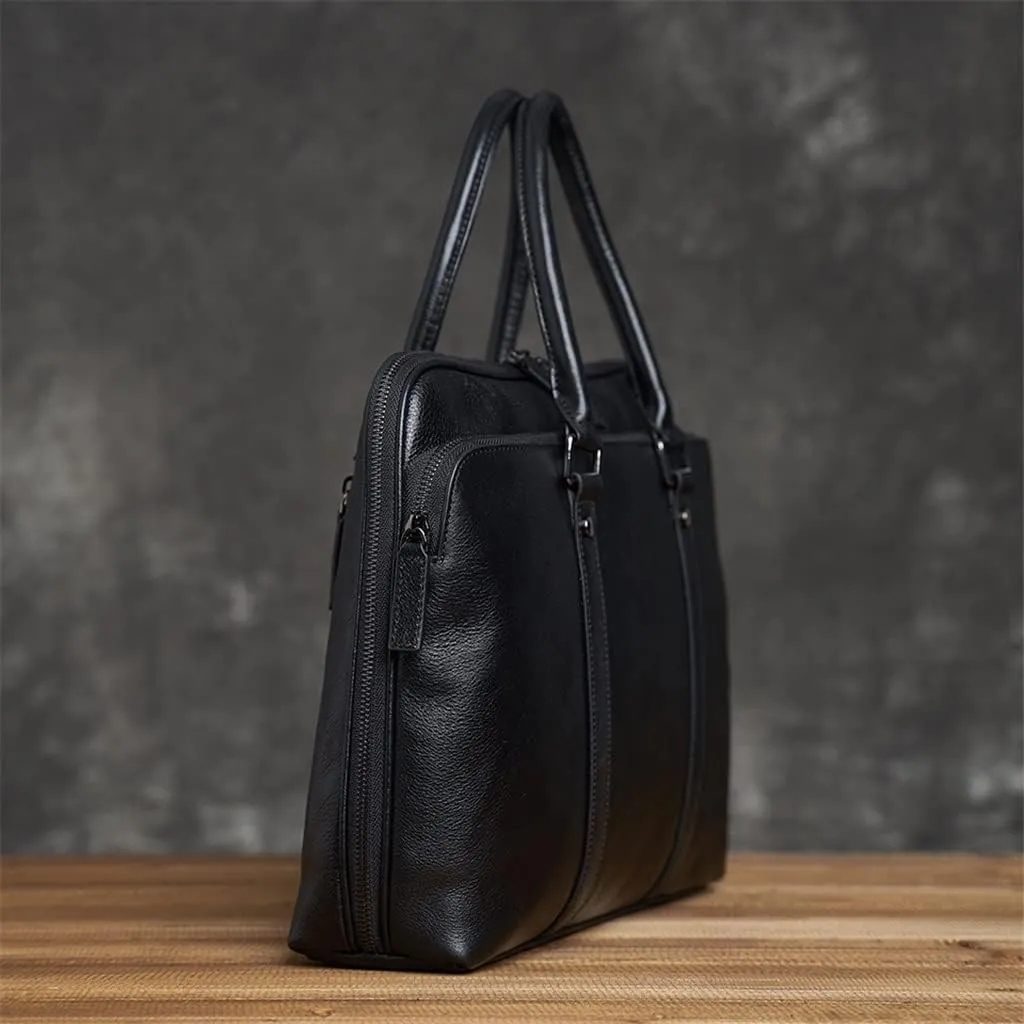 Leather Briefcase Men Bag Business Handbag Male Laptop Shoulder Bags Men Briefcase