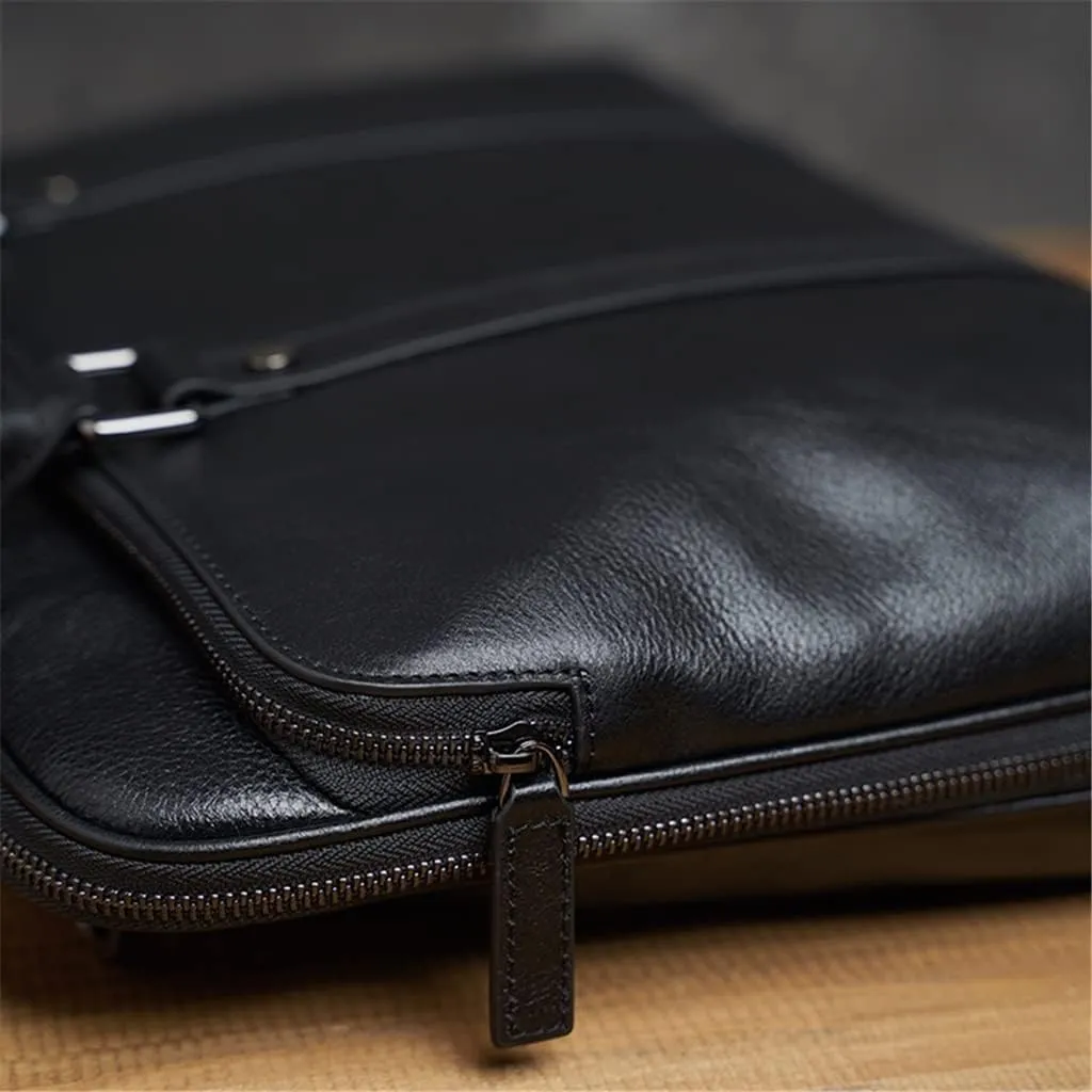 Leather Briefcase Men Bag Business Handbag Male Laptop Shoulder Bags Men Briefcase