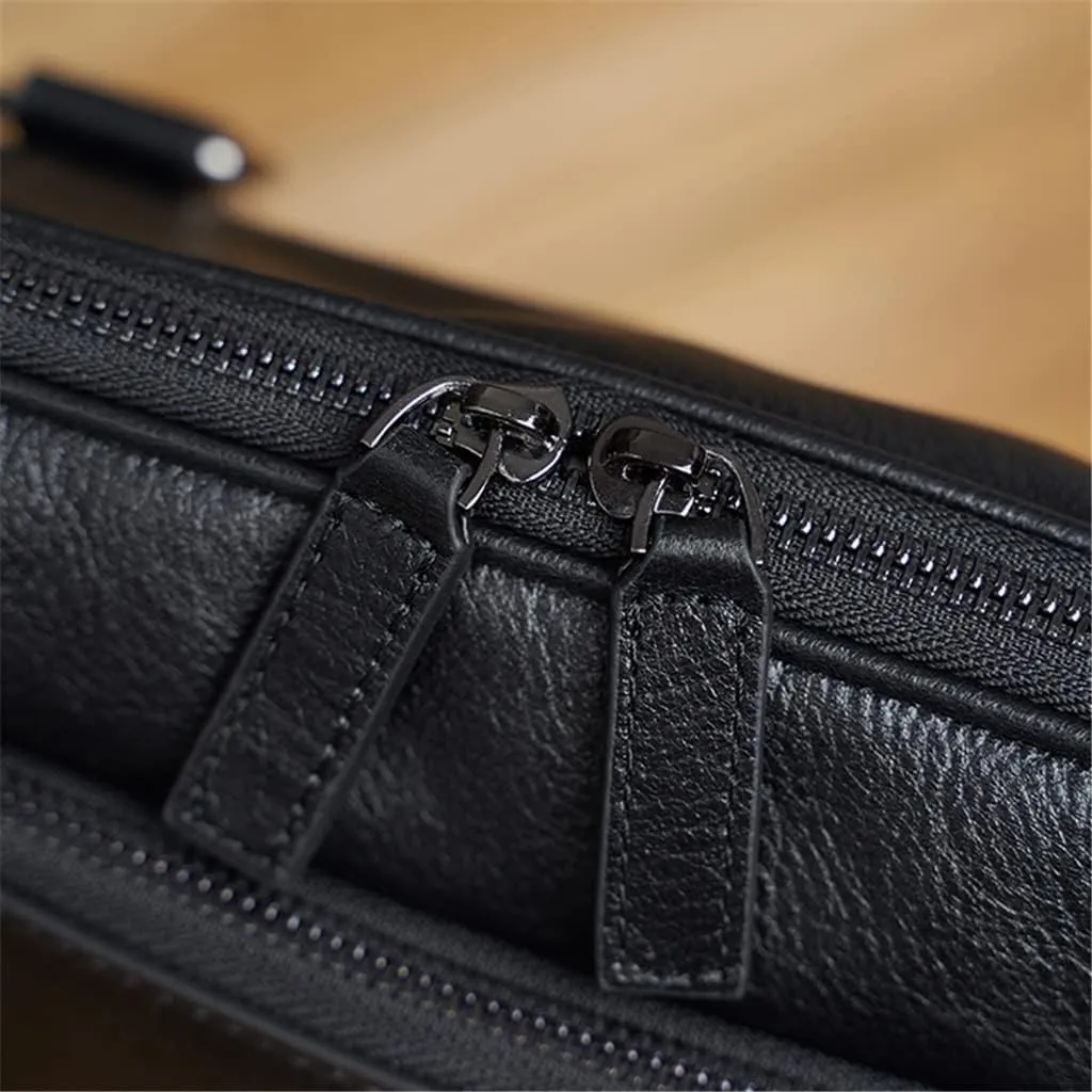 Leather Briefcase Men Bag Business Handbag Male Laptop Shoulder Bags Men Briefcase