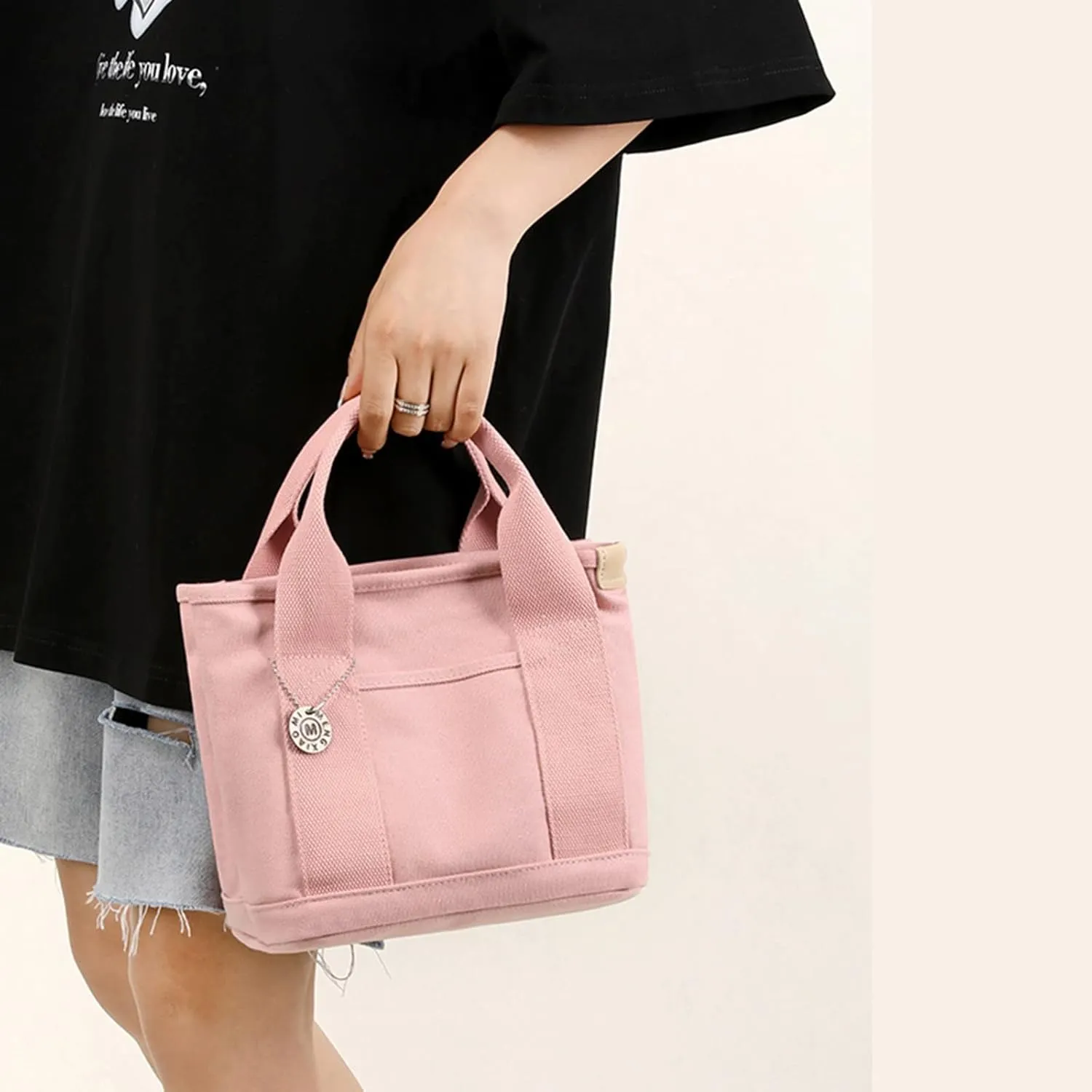 Leather Shoulder Handbag Tote Purses Fashion Bag Unisex Large Capacity Bag Fashion Portable Canvas Shoulder