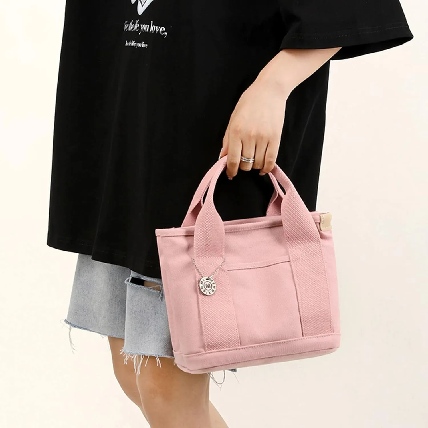 Leather Shoulder Handbag Tote Purses Fashion Bag Unisex Large Capacity Bag Fashion Portable Canvas Shoulder